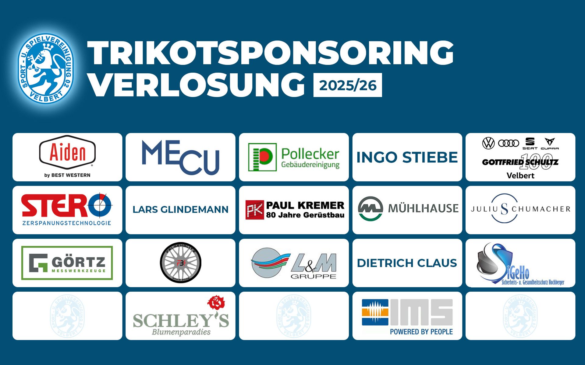 SSVg Velbert Trikotbrust-Verlosung: Gewinner 2025/26