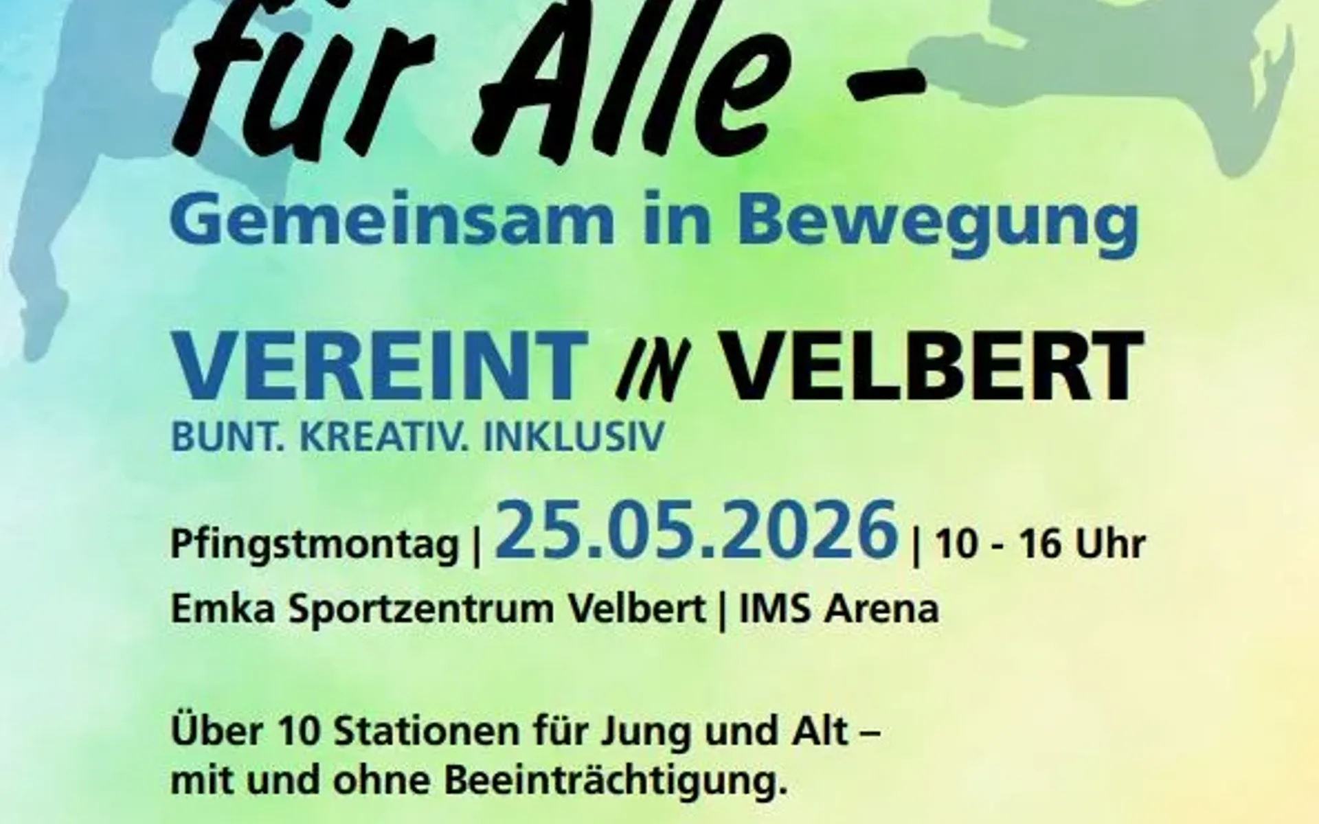 Sportfest an Pfingstmontag: „Vereint in Velbert“ lädt ein