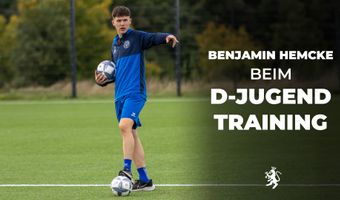 Benjamin Hemcke beim Training der D3-Junioren