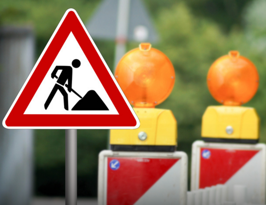 Achtung Baustelle - Anfahrt zur IMS